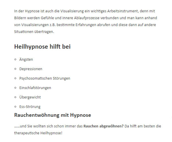 Heil Hypnose im Raum 89073 Fischbach (Ulm)