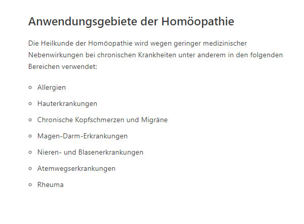 Heilkunde Homoeopathie im Raum  Burgrieden